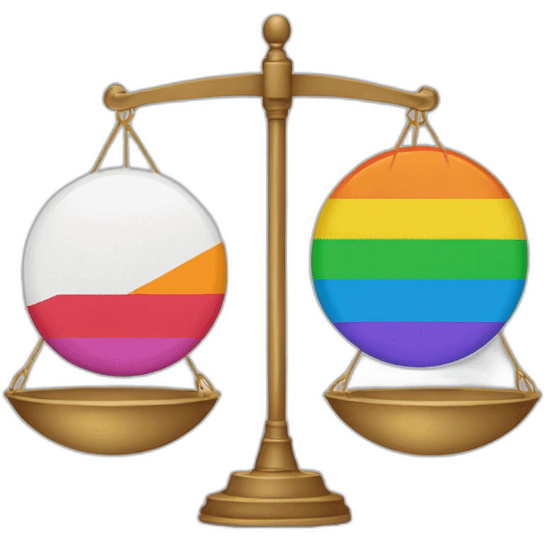 Equality with flag and vector scale emoji