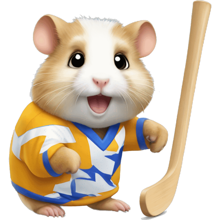 hamster with icehockey emoji