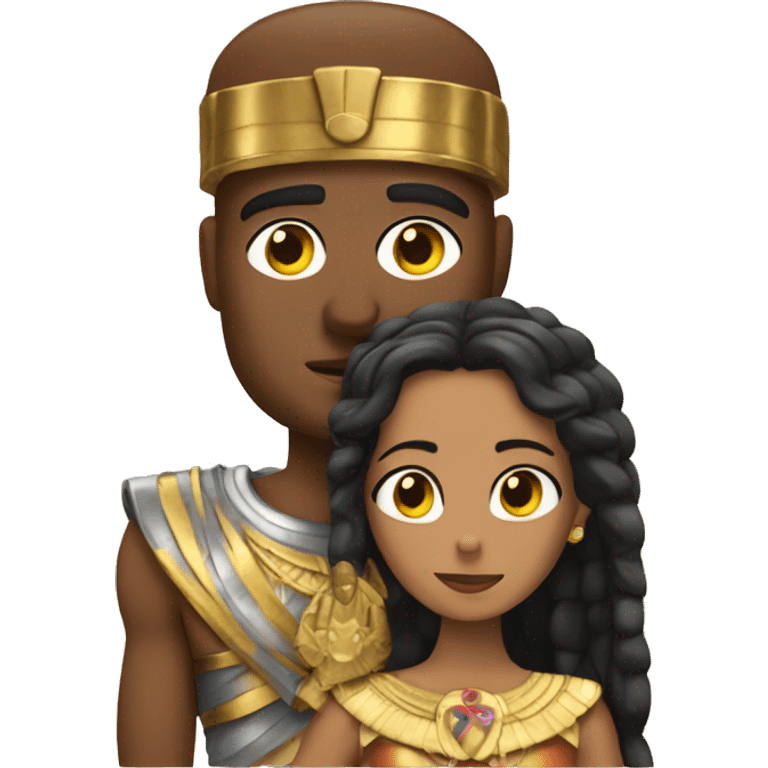 cesar with cleopatre having love emoji