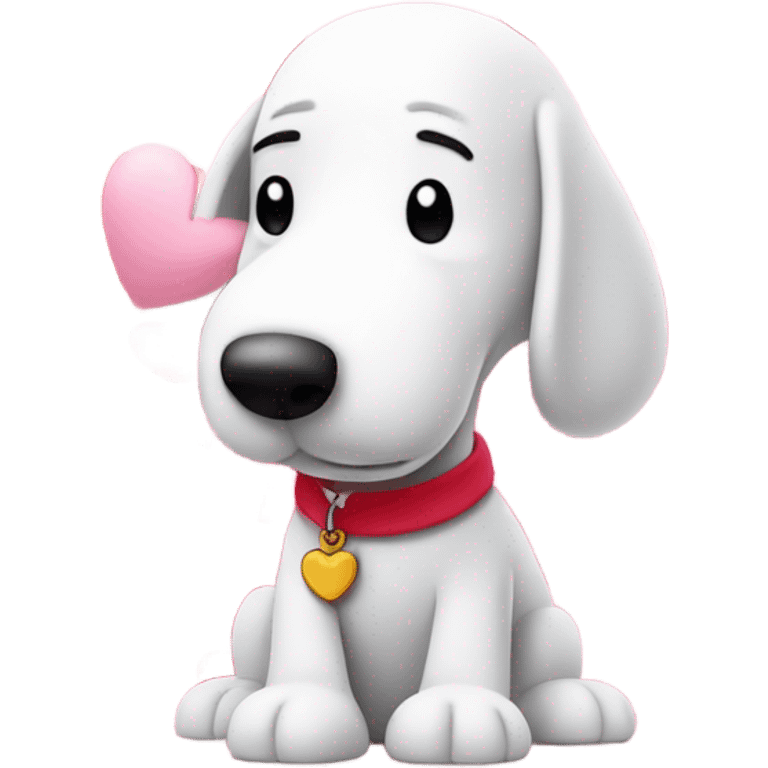 Snoopy with Valentine’s Day hearts emoji