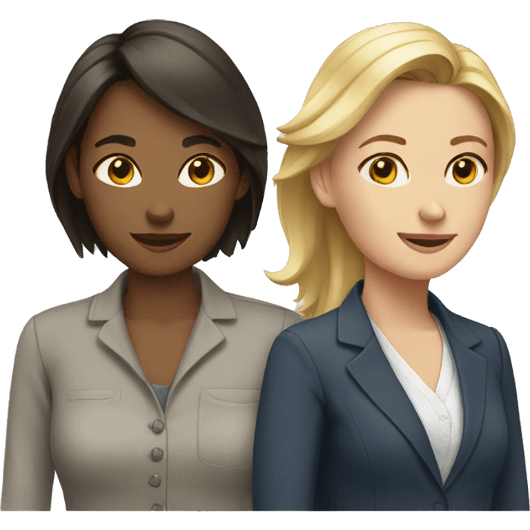 3 female work colleagues emoji