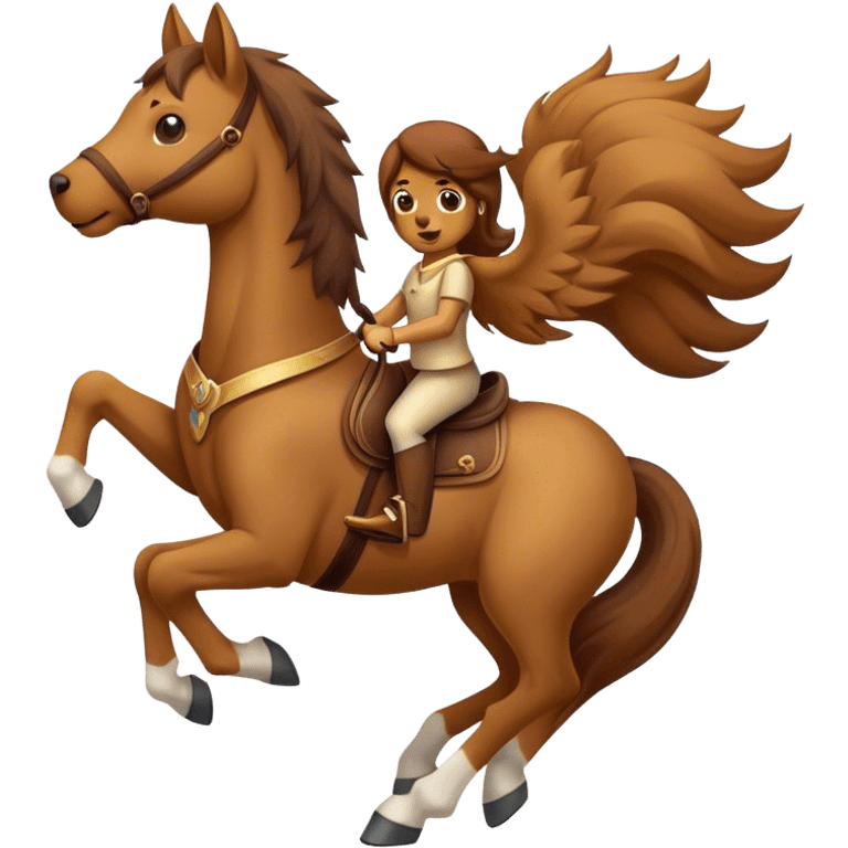 a dog riding a horse emoji