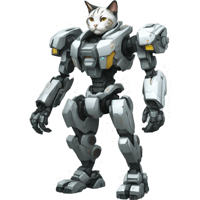 Mecha cat full body emoji