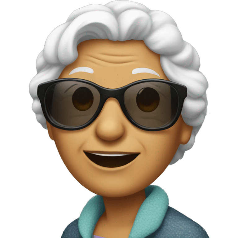 grandma with cool sunglasses emoji