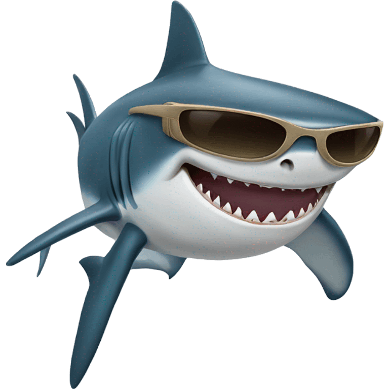 shark wearing sunglasses emoji