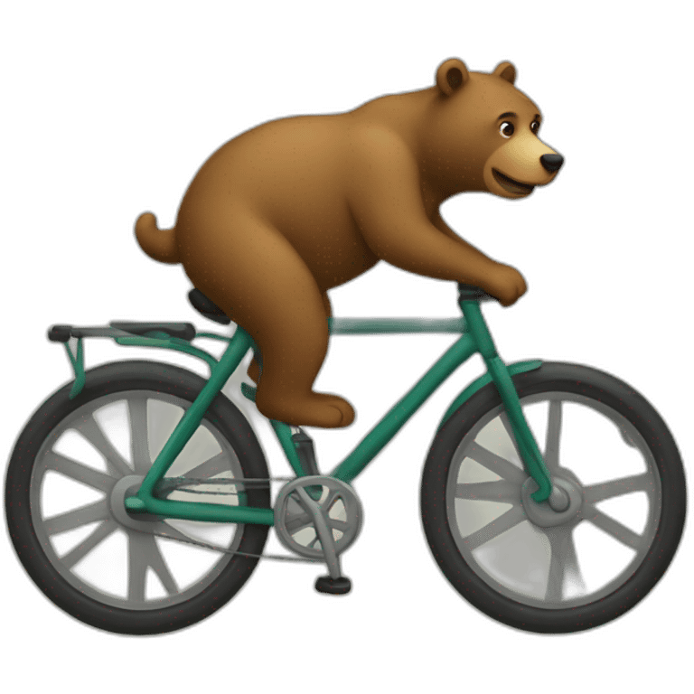 Ours sur un vélo emoji