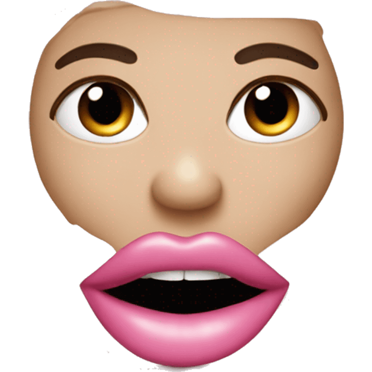 Light pink kiss emoji