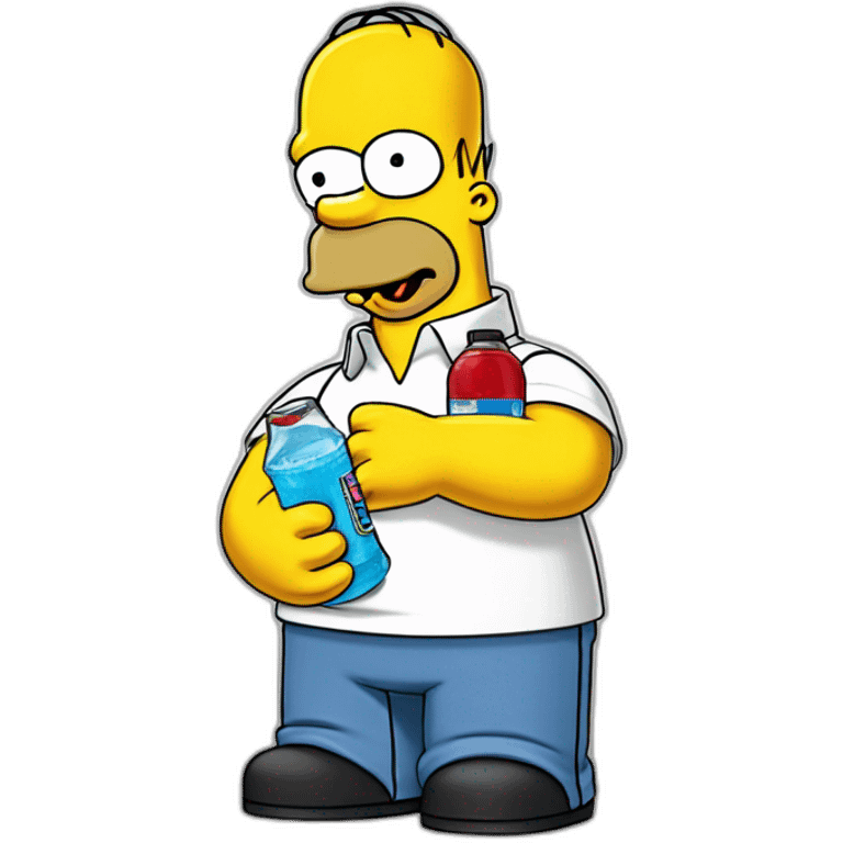 homer simpson boit une powerade emoji