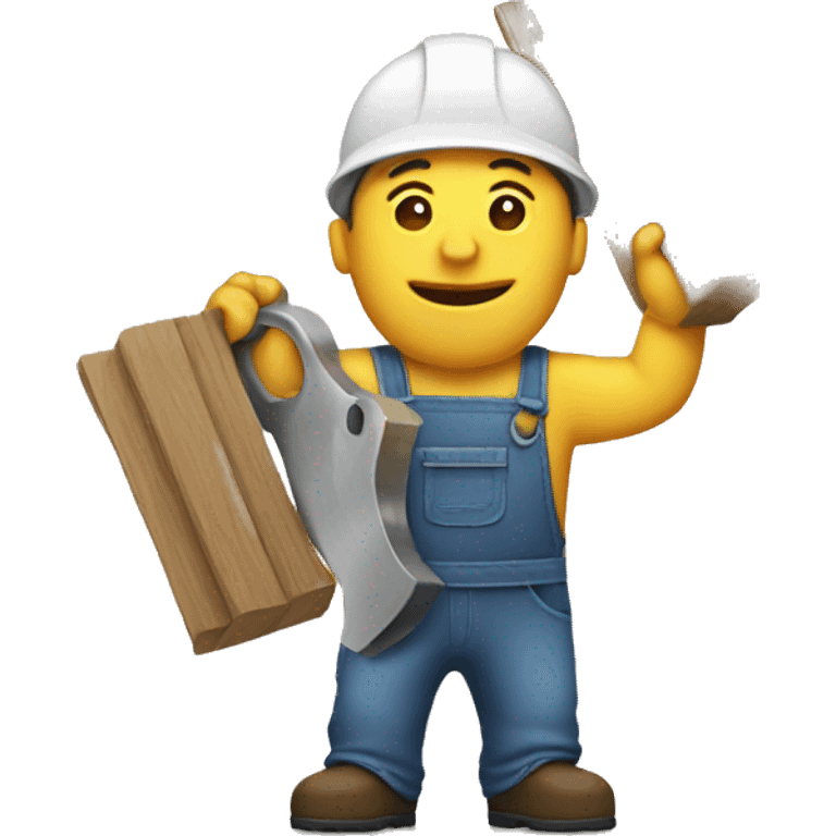 Man building house emoji