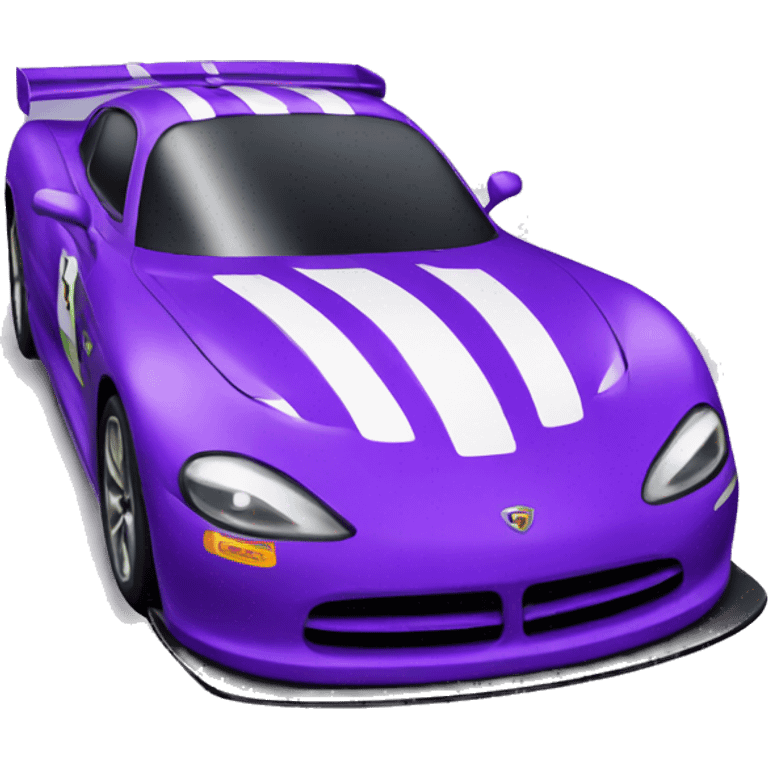 Purple race car emoji