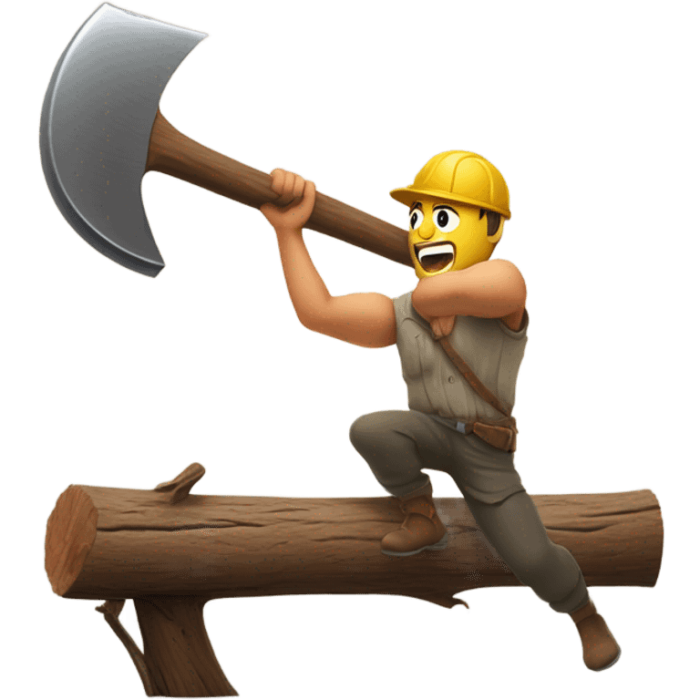 Wood chopping emoji