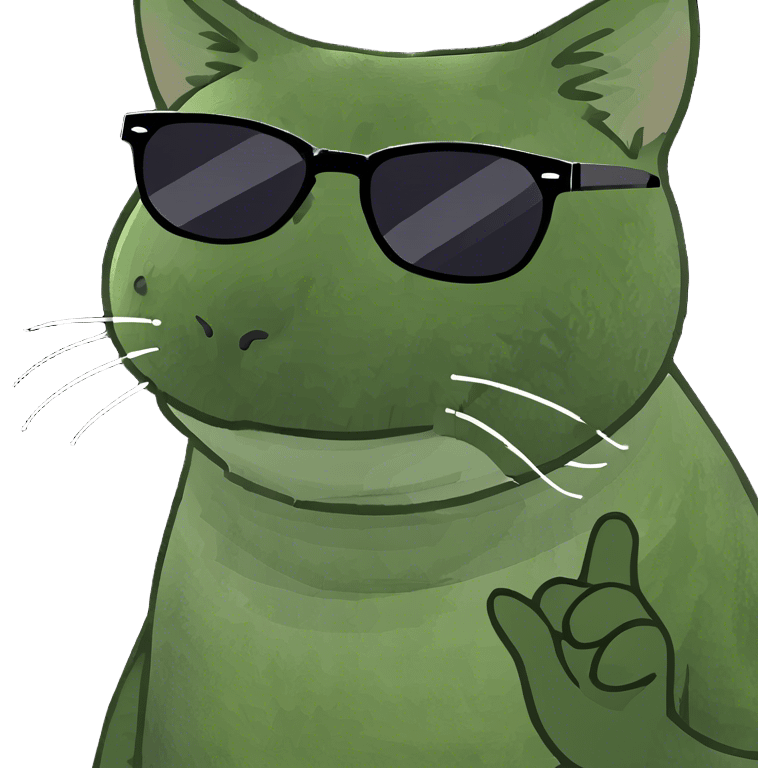 Cat with sunglasses emoji