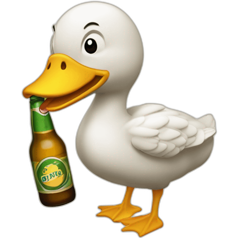 pato bebiendo cerveza emoji