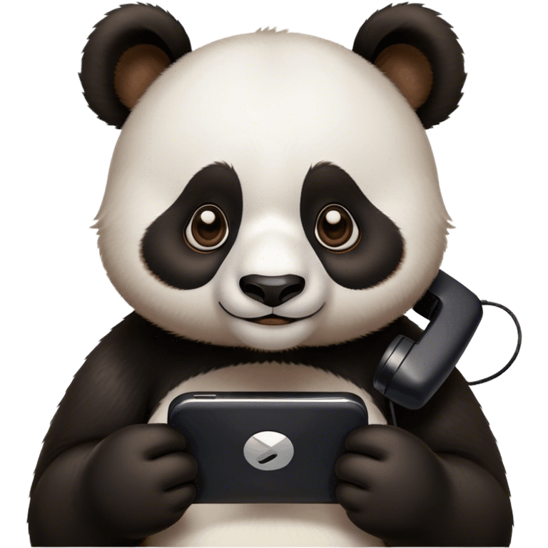 Panda with a phone emoji