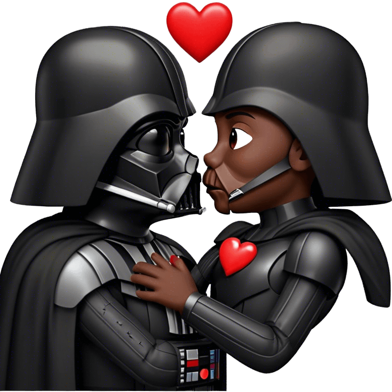 Darth Vader kissing face with red heart emoji