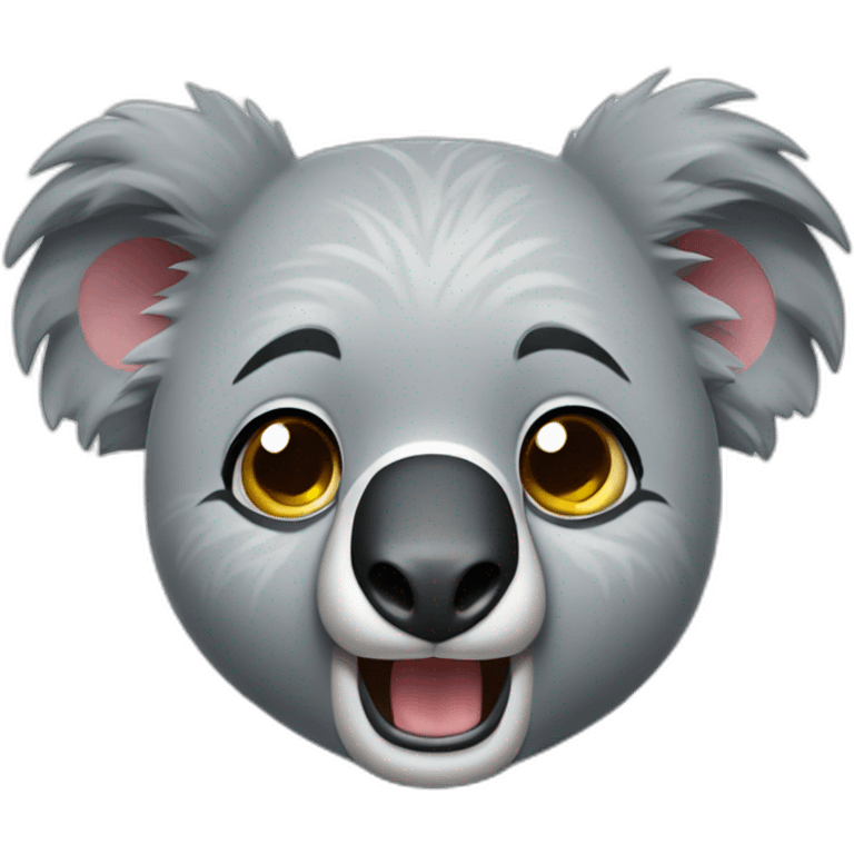 angry koala at IT work emoji