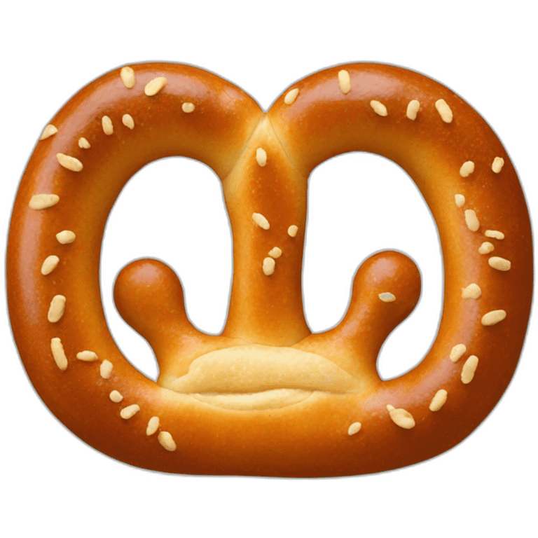 Pretzel in shape of a crown emoji