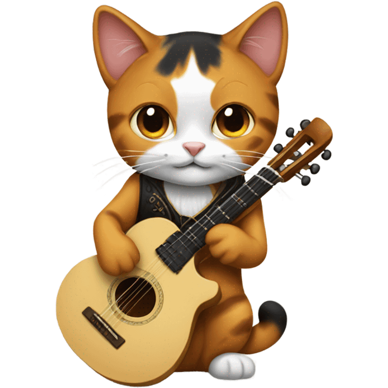 Calico cat musician emoji