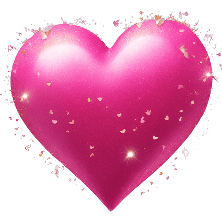 Exploding heart with sparkles and glitter and pink butterflies  emoji