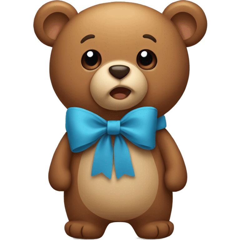 bear wearing bow  emoji