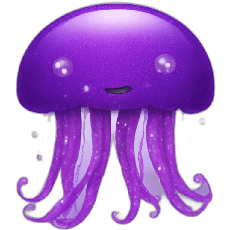 jellyfish purple glitter emoji