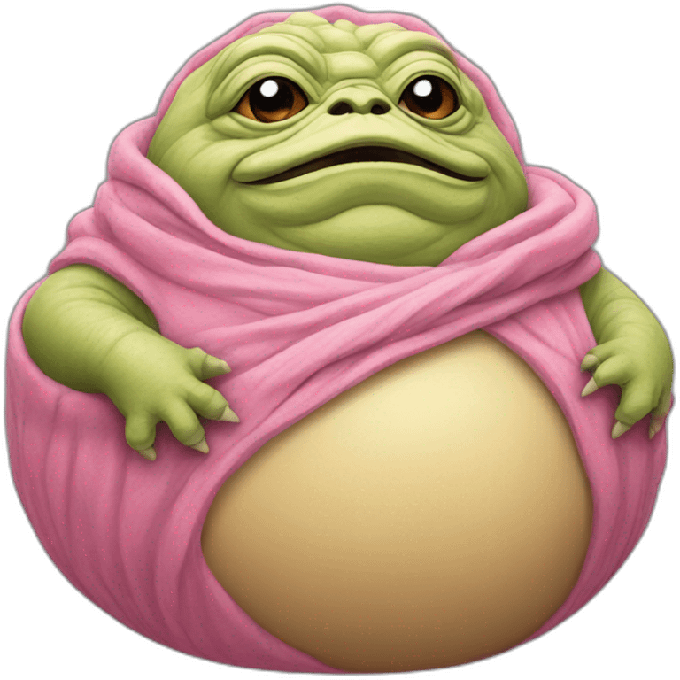 Pink Jabba the hutt emoji