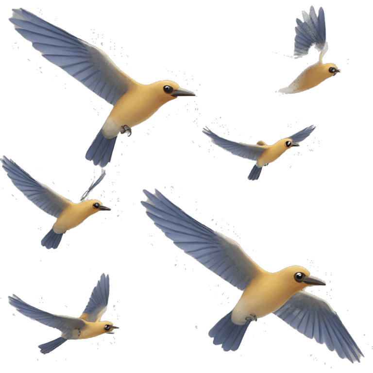 Birds flying emoji