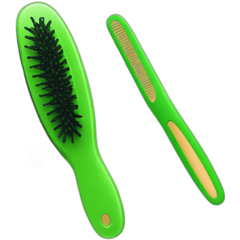 hairbrush green emoji