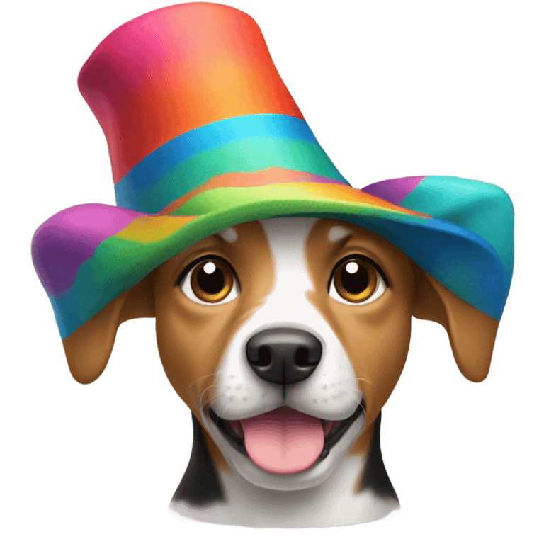 Dog with a hat emoji