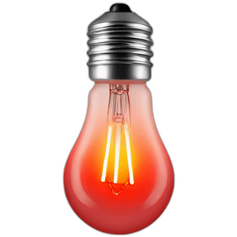 bulb with red light emoji