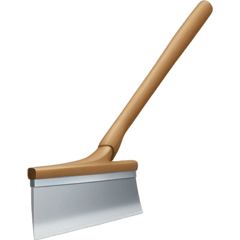 squeegee with long wooden handle emoji