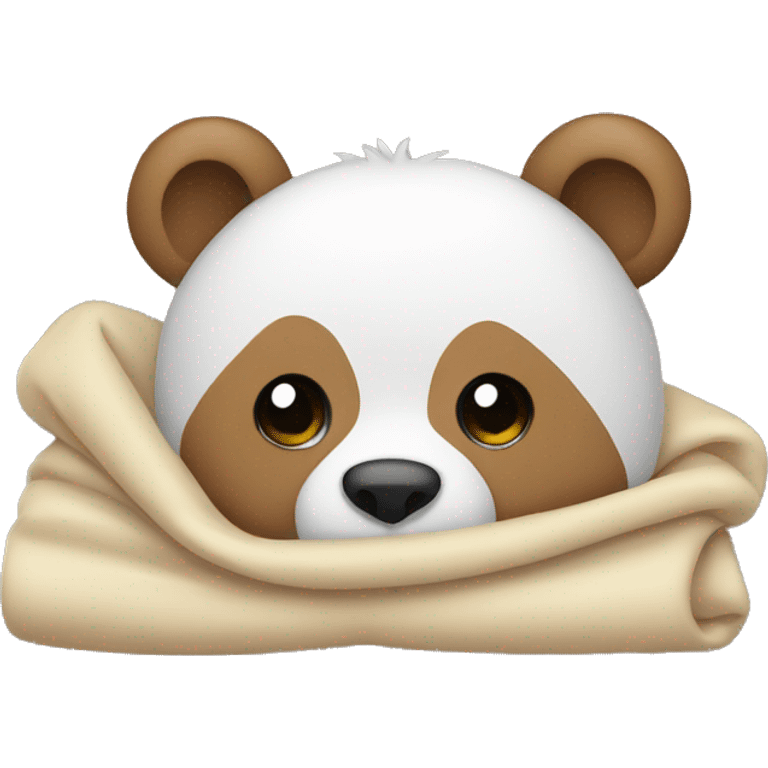 bear cozy in blanket emoji