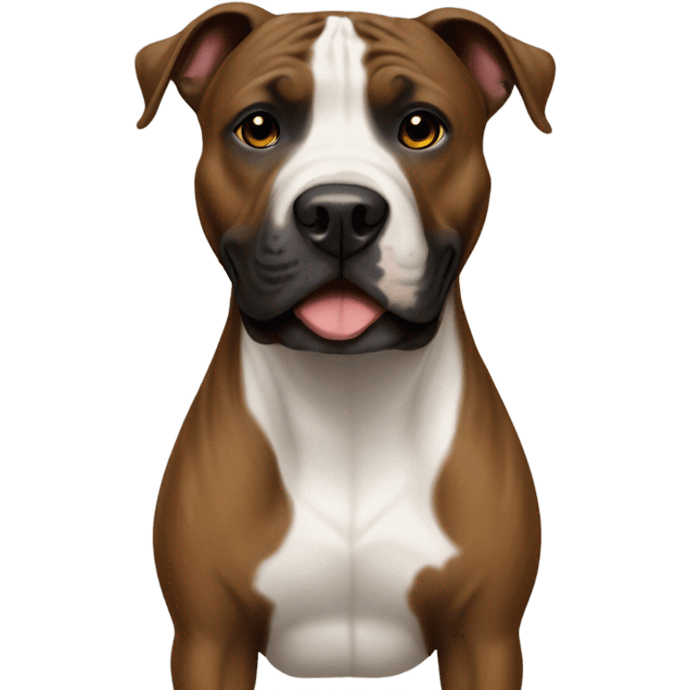 Brindle black nosed pitbull emoji