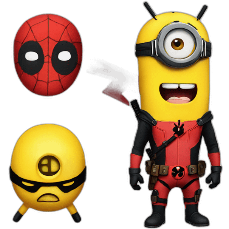 Minion Pikachu Deadpool emoji