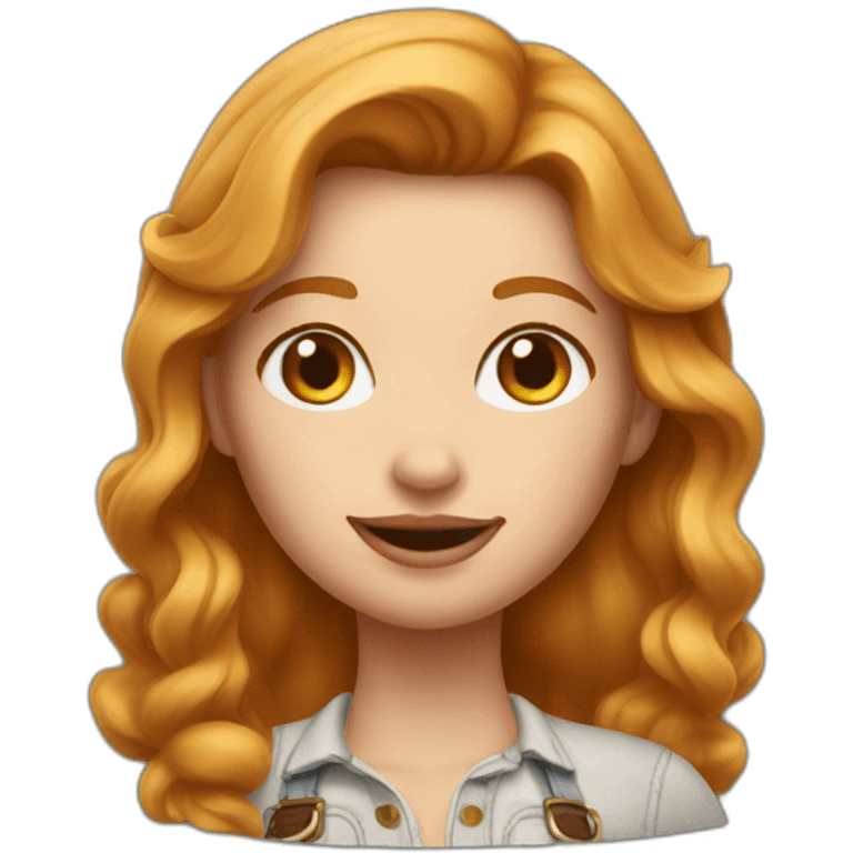 yee-haw girl strawberry blonde emoji