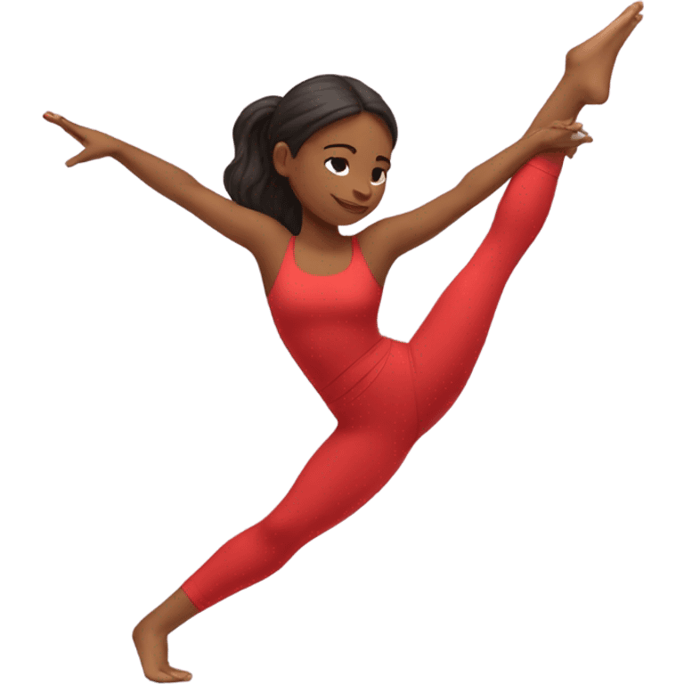 Yoga girl red  emoji