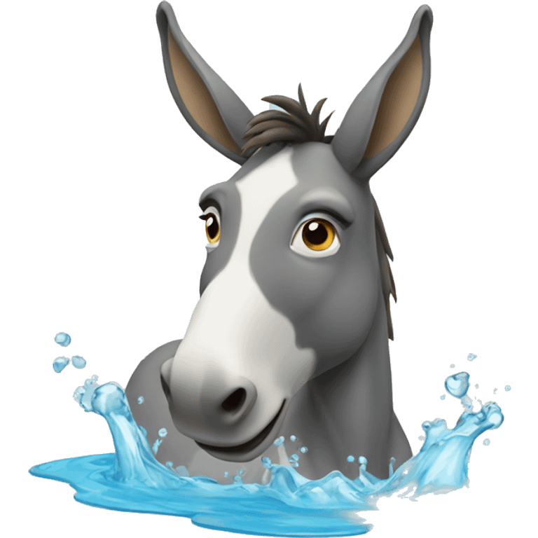 Donkey in water emoji