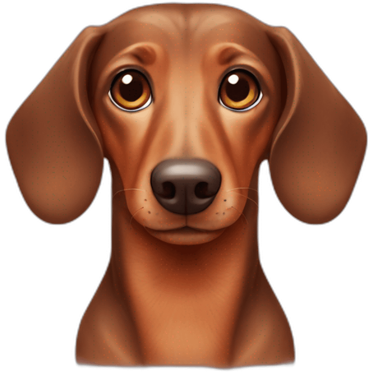 Lovely brown dachshund emoji