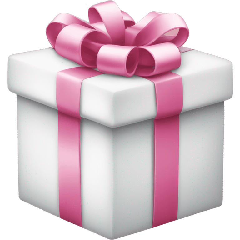 Pink and white Christmas present  emoji