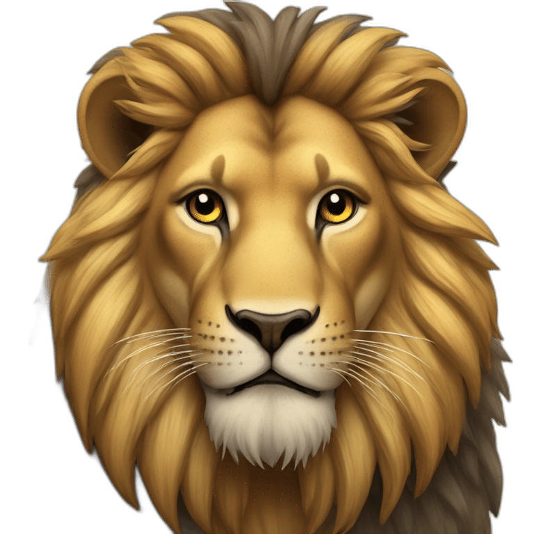 Lion sur un tigre emoji