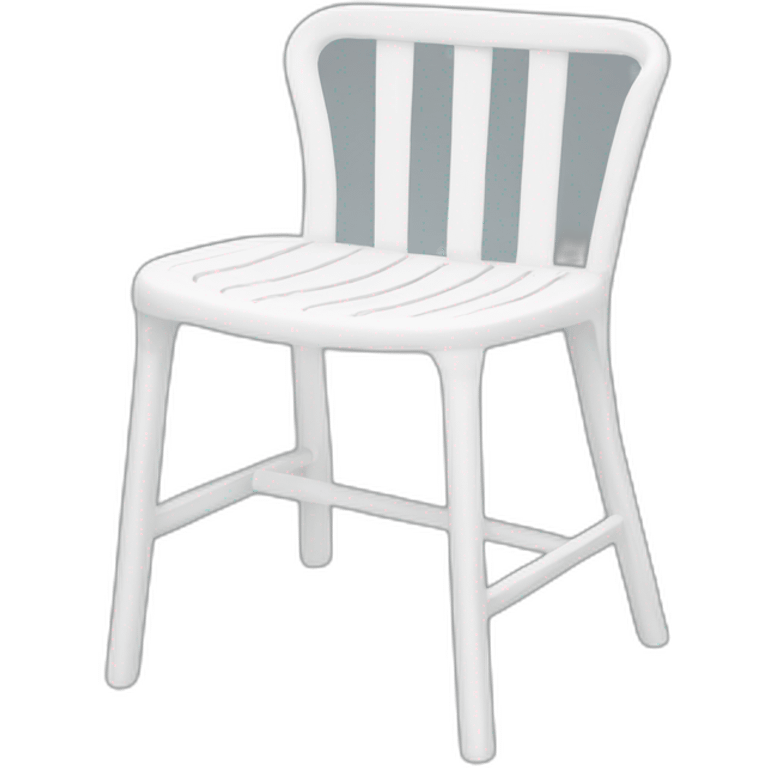 White plastic garden chair emoji