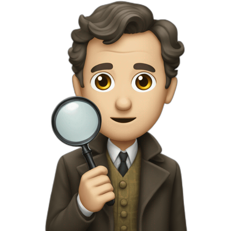 sherlock holmes with a magnifying glass emoji