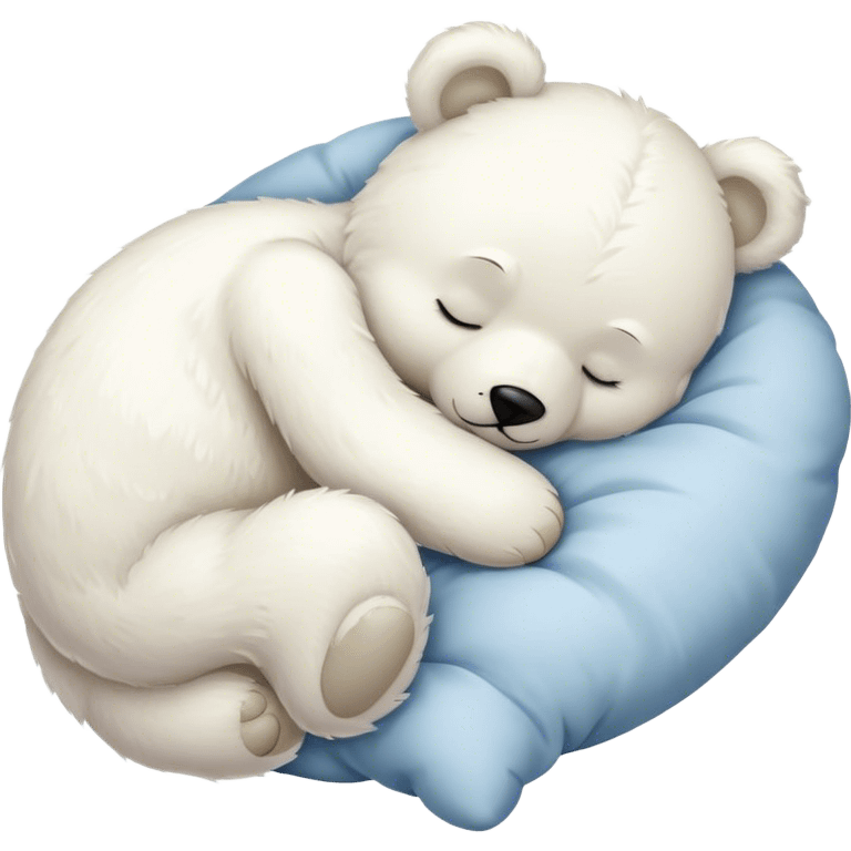 Sleeping white teddy bear  emoji