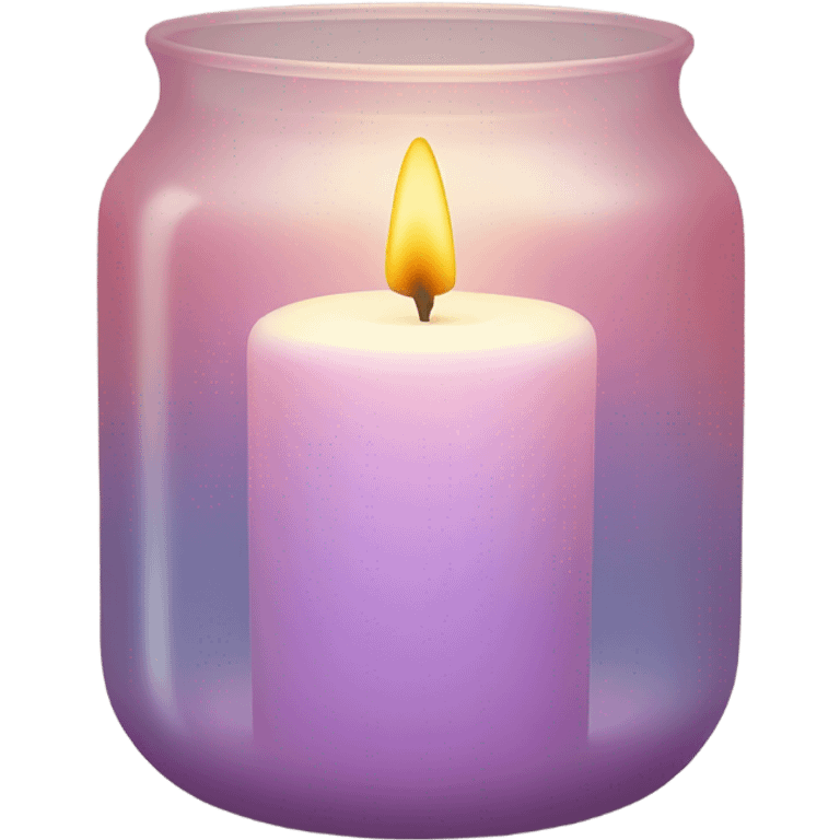 Candle in a powder-colored glass emoji