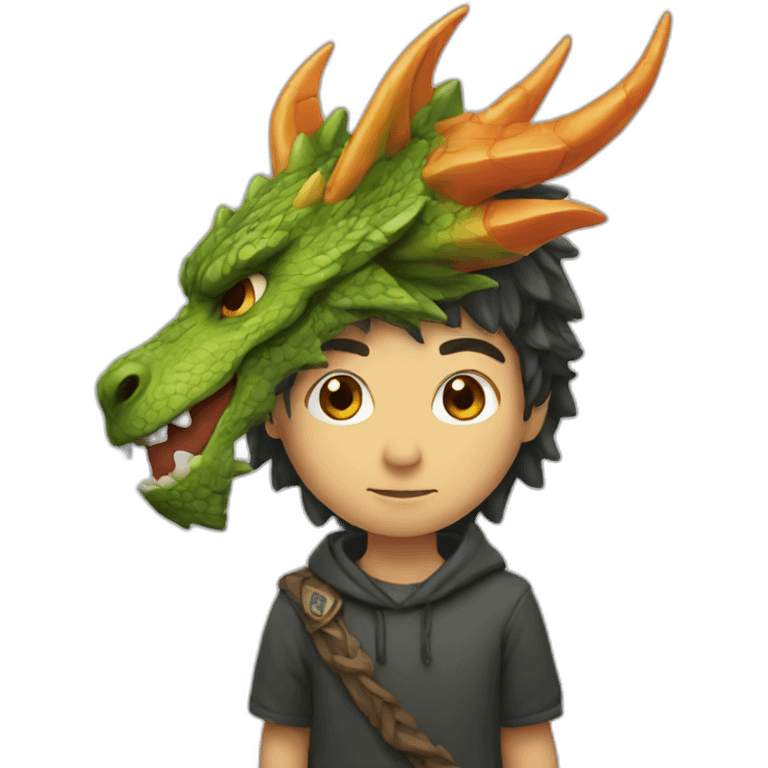 Human with dragon head emoji