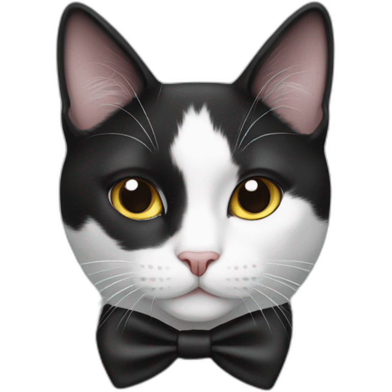 white cat tuxedo emoji