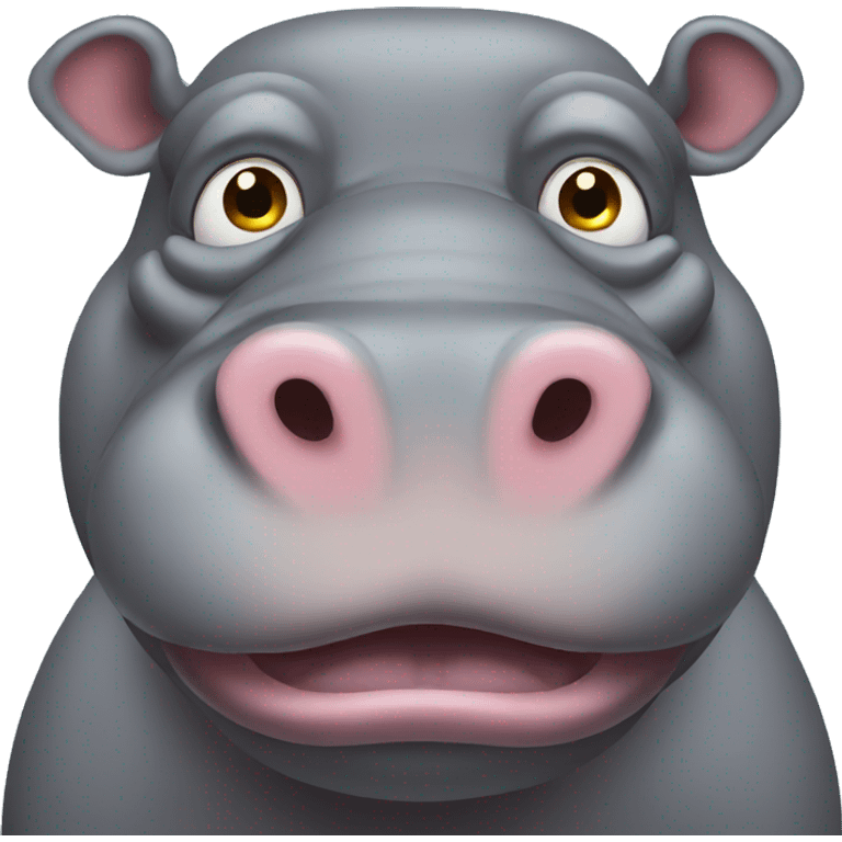 Ugly hippo emoji