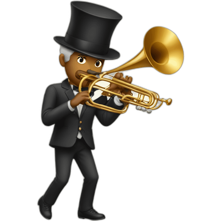 Magic man playing trombone emoji