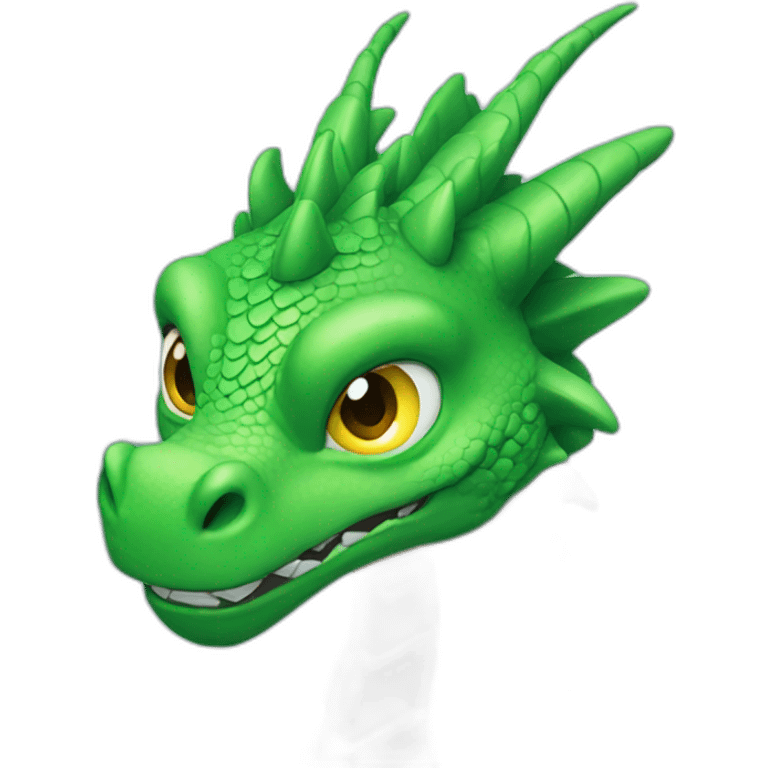 Year Green dragon in winter emoji