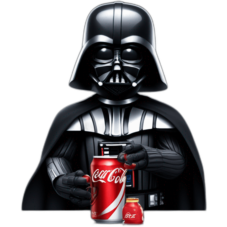 Darth Vader bebiendo Coca Cola emoji